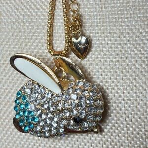 Betsey Johnson bunny pendent NWOT